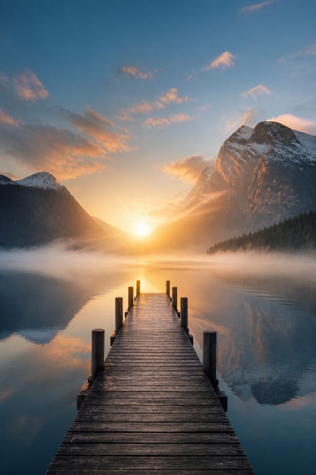 Pier at sunrise