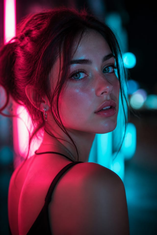 Neon portrait