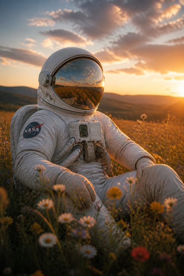 Wildflower astronaut